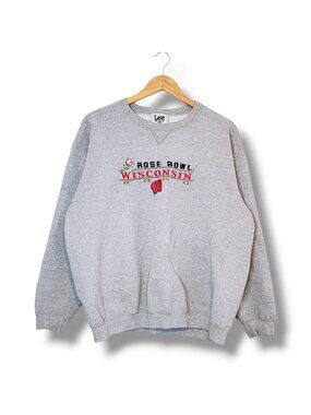 Vintage 2000 Rose Bowl Football Crewneck Sweater Gray Size L
